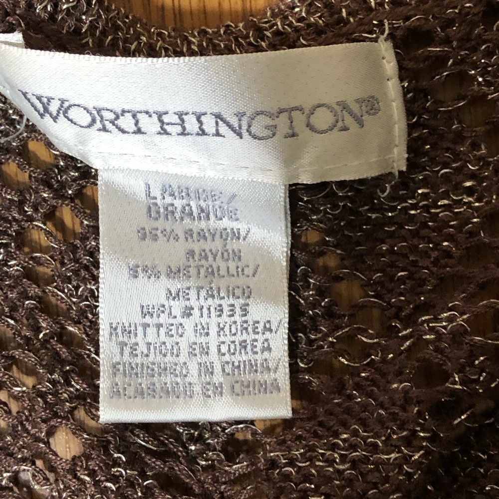 Worthington Sweater with metallic thread accents - Picture 3 of 4